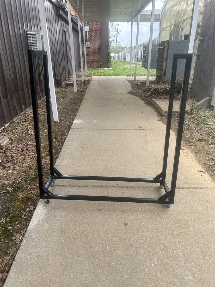 small wood rack on wheels 