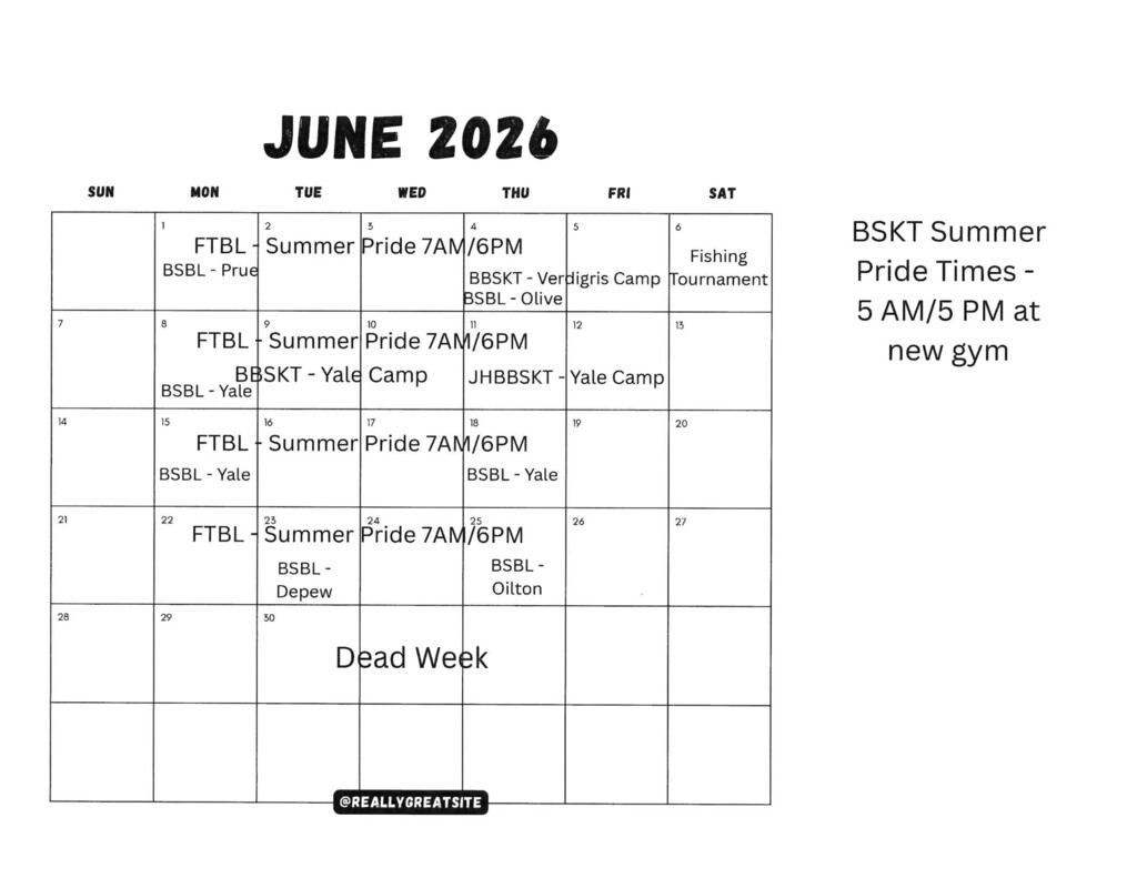 Summer Pride Calendar