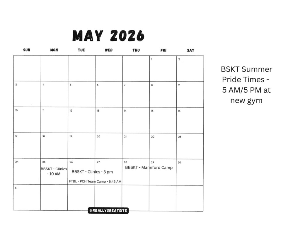 Summer Pride Calendar