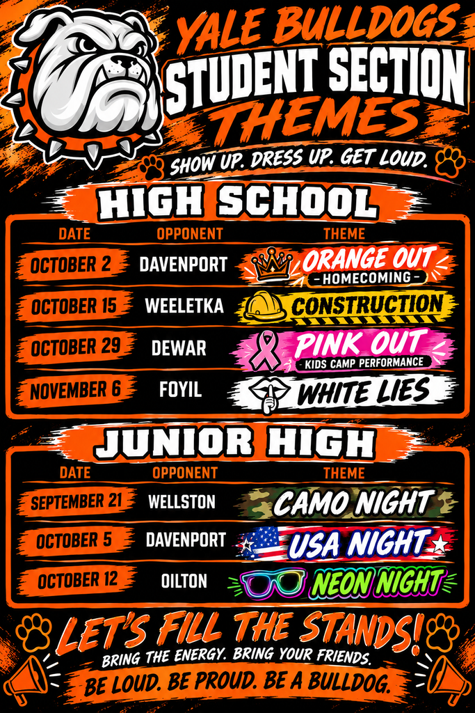 Student Section Themes Flyer