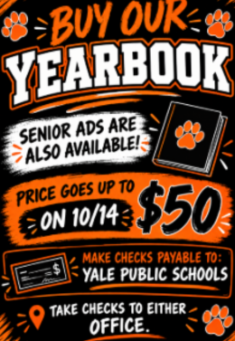 Yearbook flyer.