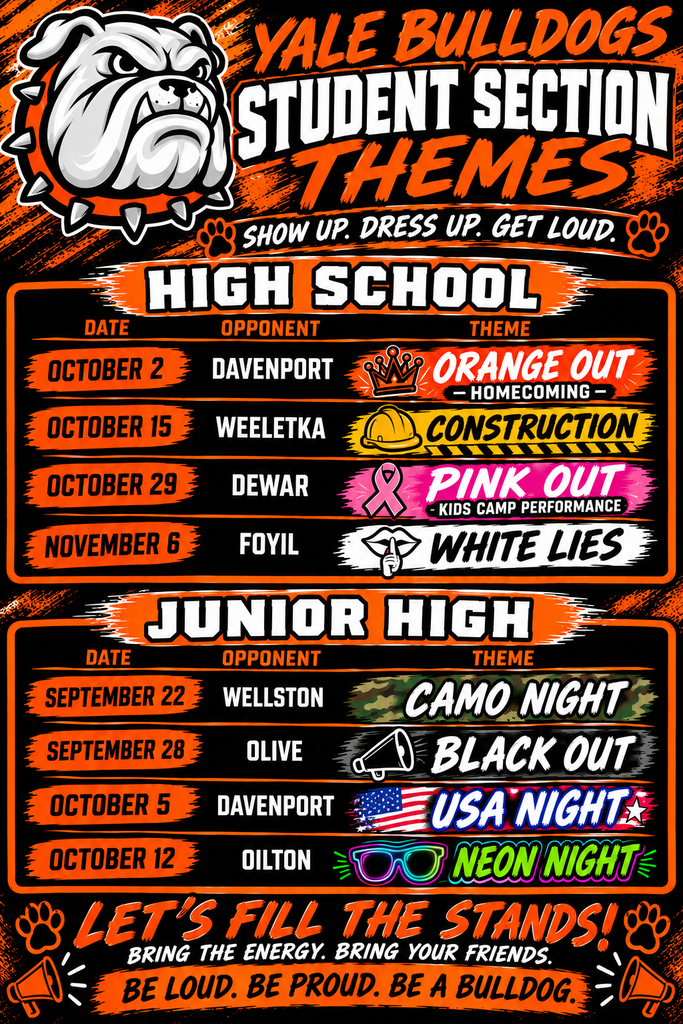 Student Section Themes Flyer