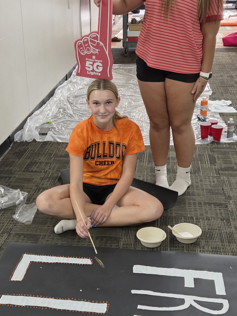 Students painting