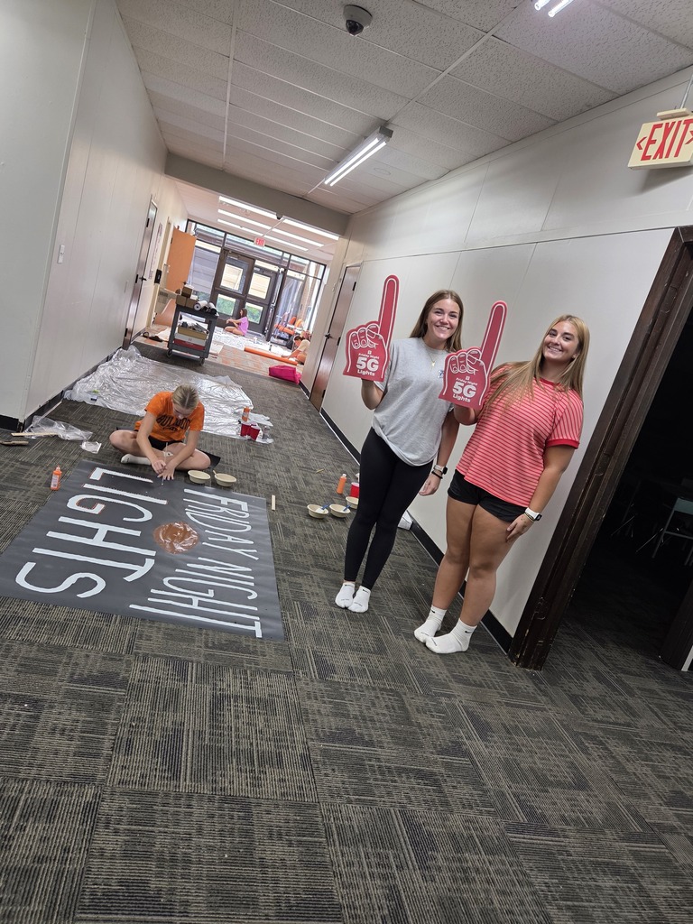 Students painting