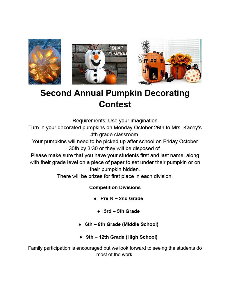 Pumpkin Decorating Flyer