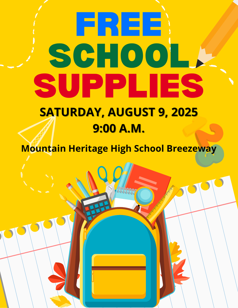 free school supplies at MHHS breezeway on 8/9/2025 at 9:00 a.m.