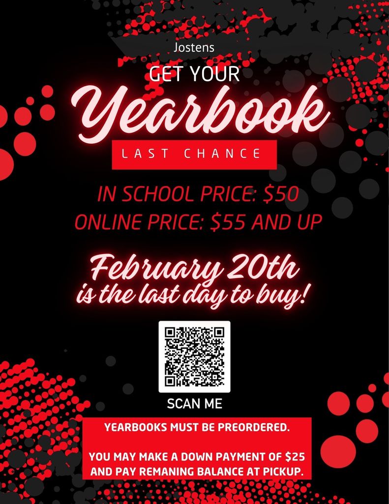Last chance date to buy yearbook 