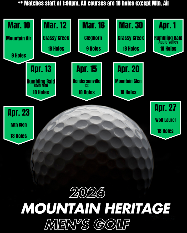 2026 MHHS Men's Golf Schedule