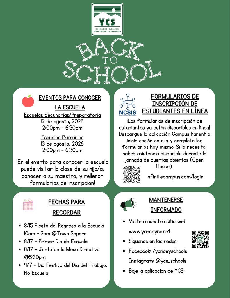 back to school events in spanish