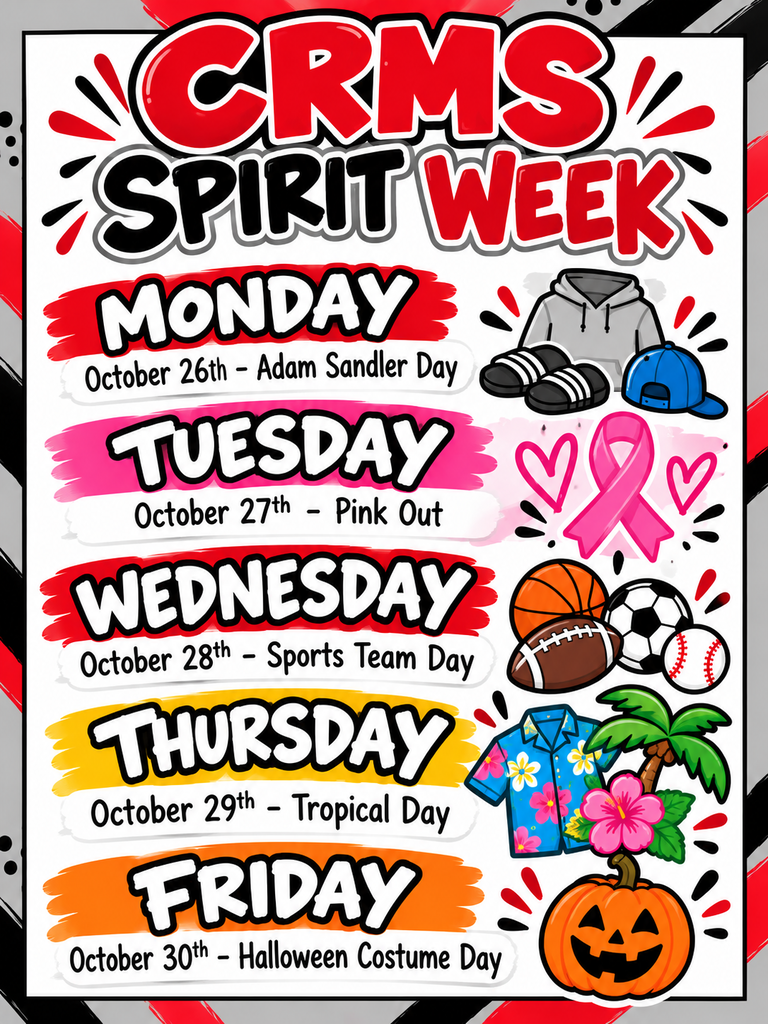 Spirit week flyer
