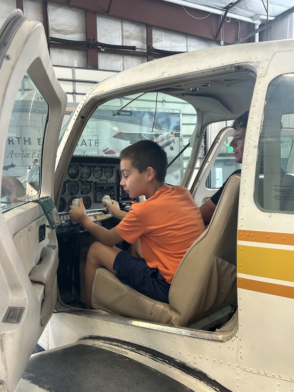 boy in helipcopter