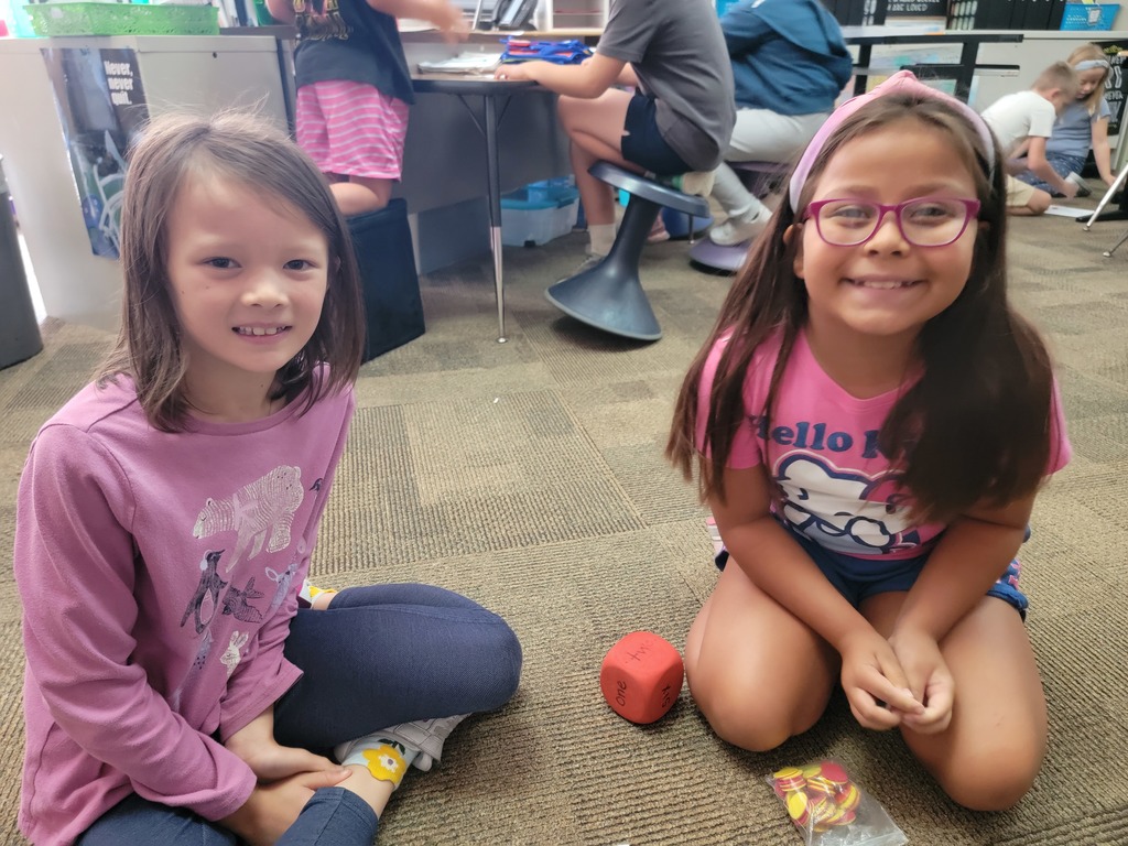 students practicing math 