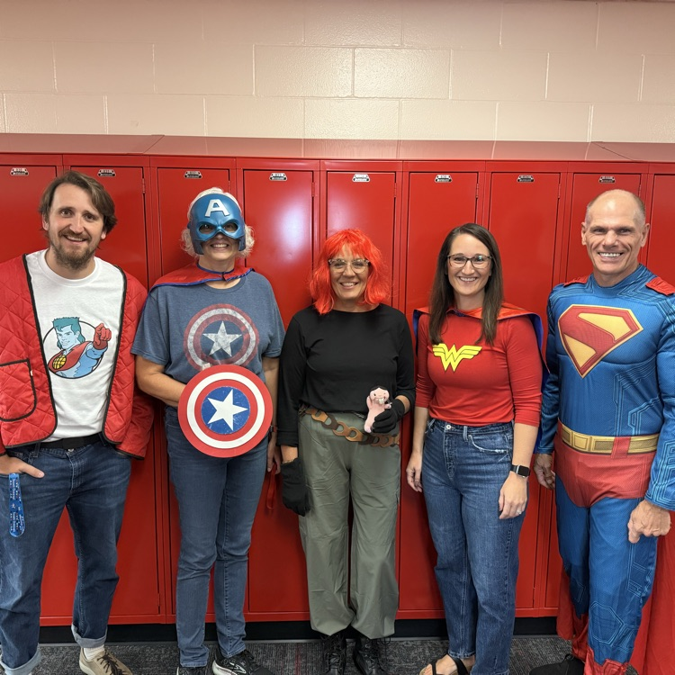 teachers dressed as super heroes