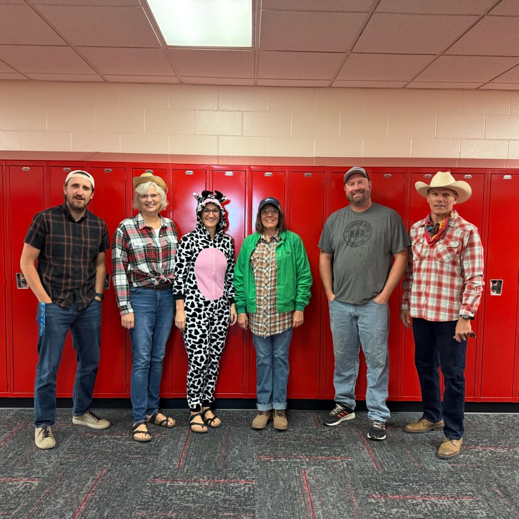 Teachers dressed in outfits for country vs. country club.