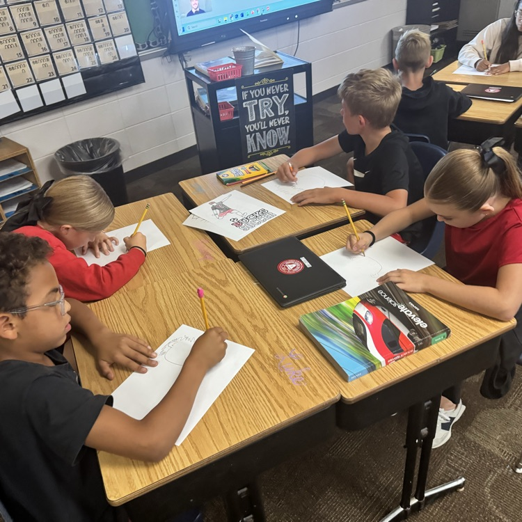 Mrs. Lukkes's 4th graders at Beadle enjoyed hearing author Jeffrey Brown read from one of his graphic novels. He also shared about writing his graphic novel about the Hulk and then gave a quick lesson on how to draw the Hulk.