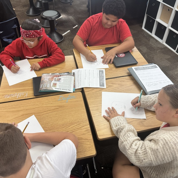 Mrs. Lukkes's 4th graders at Beadle enjoyed hearing author Jeffrey Brown read from one of his graphic novels. He also shared about writing his graphic novel about the Hulk and then gave a quick lesson on how to draw the Hulk.