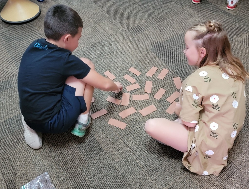 students playing a math game