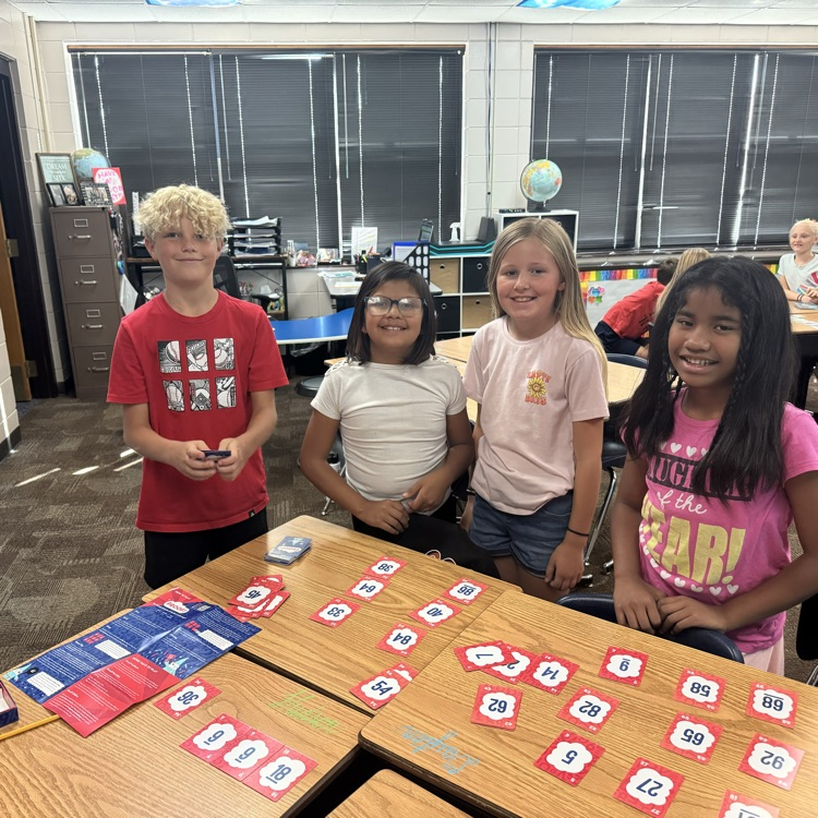 Mrs. Lukkes's 4th graders at Beadle worked on math facts, equations, and proving their answers with different math games! Lots of fun and smiles to end our busy week!