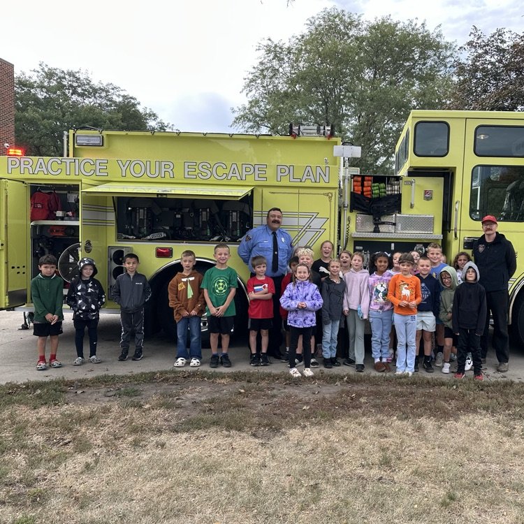 Mrs. Vlasman's Beadle 2nd Graders had a great visit from the Yankton Fire Department!