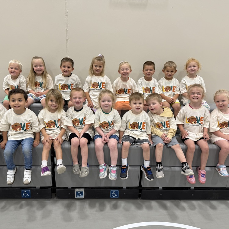 Preschoolers at Trailhead Learning Center would like to thank our donor for the new shirts! We are so grateful!
