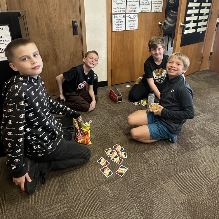 Mrs. Sayler's 5th graders at Beadle earned a game day for good behavior!