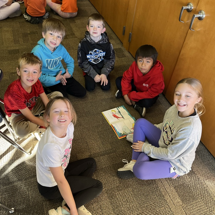 Mrs. Vlasman's Beadle 2nd graders love reading with 5th grade friends.