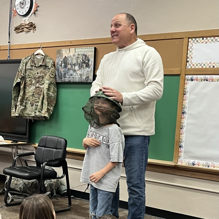 Beadle 2nd Graders say- Thank you to Mr. Schild for a great Veteran's Day presentation... and for your service!