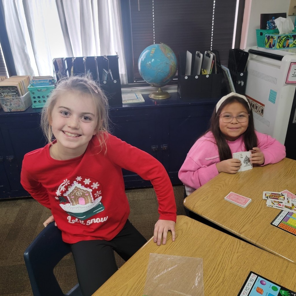 Students practicing math facts.