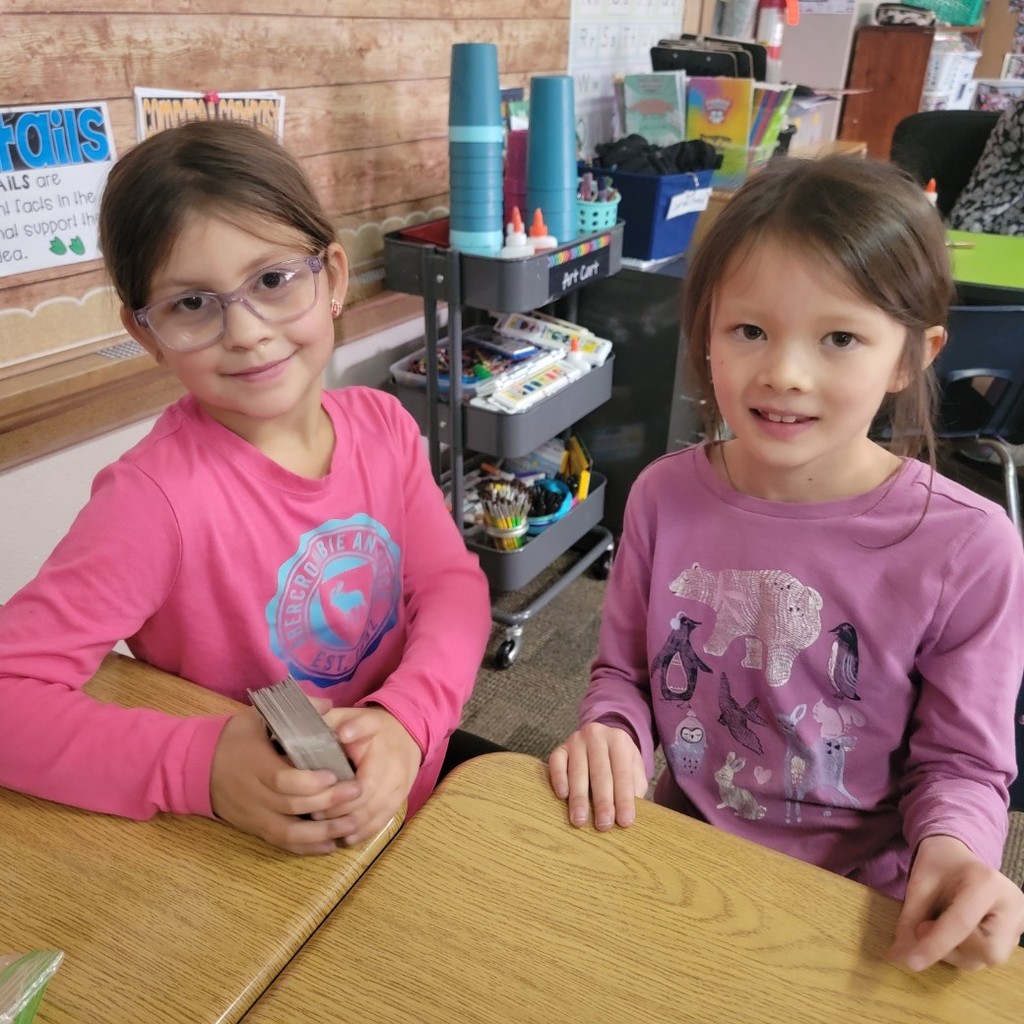 Students practicing math facts. 