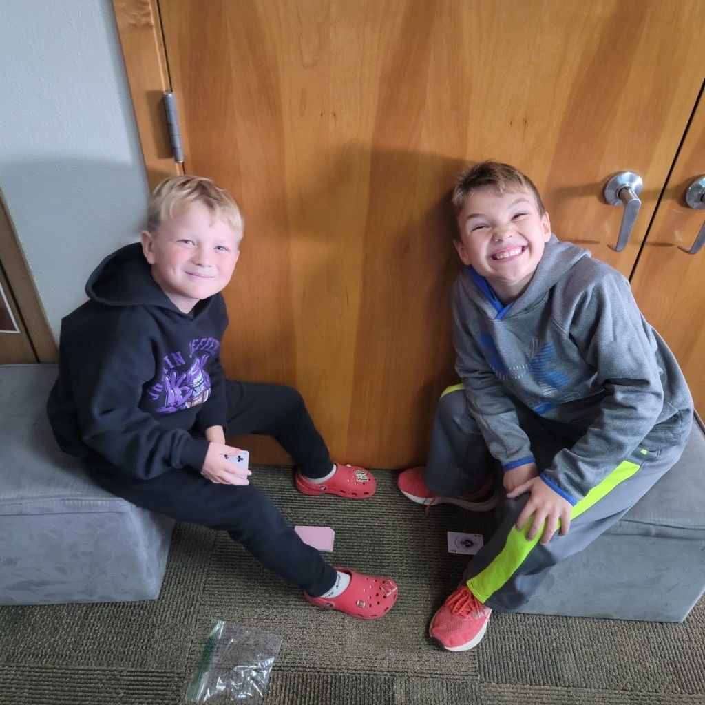 Students practicing math facts.