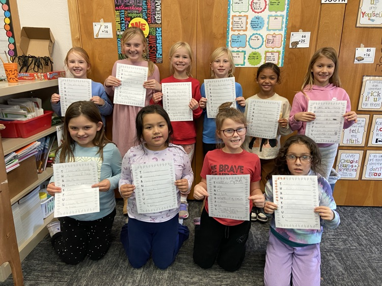 “Camp Thankful” was a success! Second graders at Beadle reviewed and practiced their skills, all while being thankful!