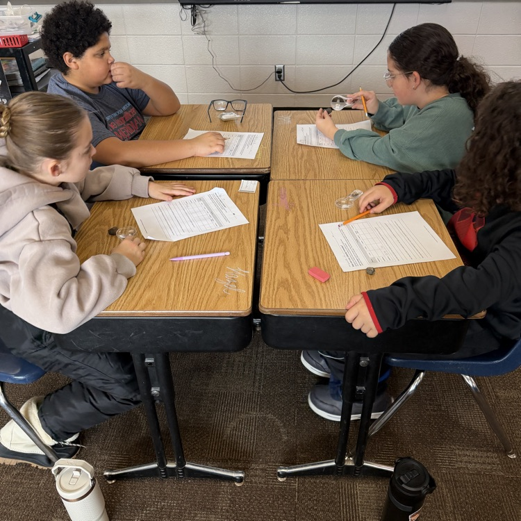 Beadle fourth graders in Mrs. Lukkes's class used their observations skills in a lab about the properties of minerals.