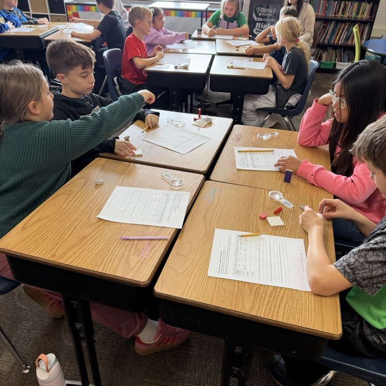 Beadle fourth graders in Mrs. Lukkes's class used their observations skills in a lab about the properties of minerals.