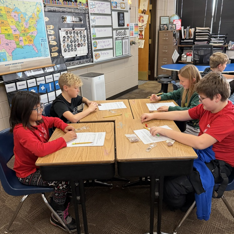 Beadle fourth graders in Mrs. Lukkes's class used their observations skills in a lab about the properties of minerals.