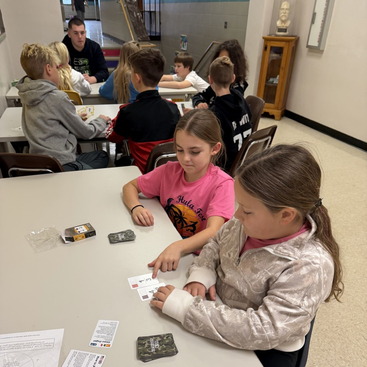 Drace is doing his student internship with fourth grade at Beadle through the YHS World of Work program. Today he played fraction games with a group of students from Mrs. Lukkes's class. The students look forward to working with Drace!