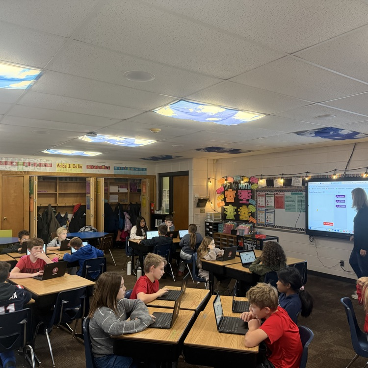 Mrs. Beste made our Friday fun! Fourth graders in Mrs. Lukkes's class at Beadle worked on their coding skills with the guidance from Mrs. Beste.