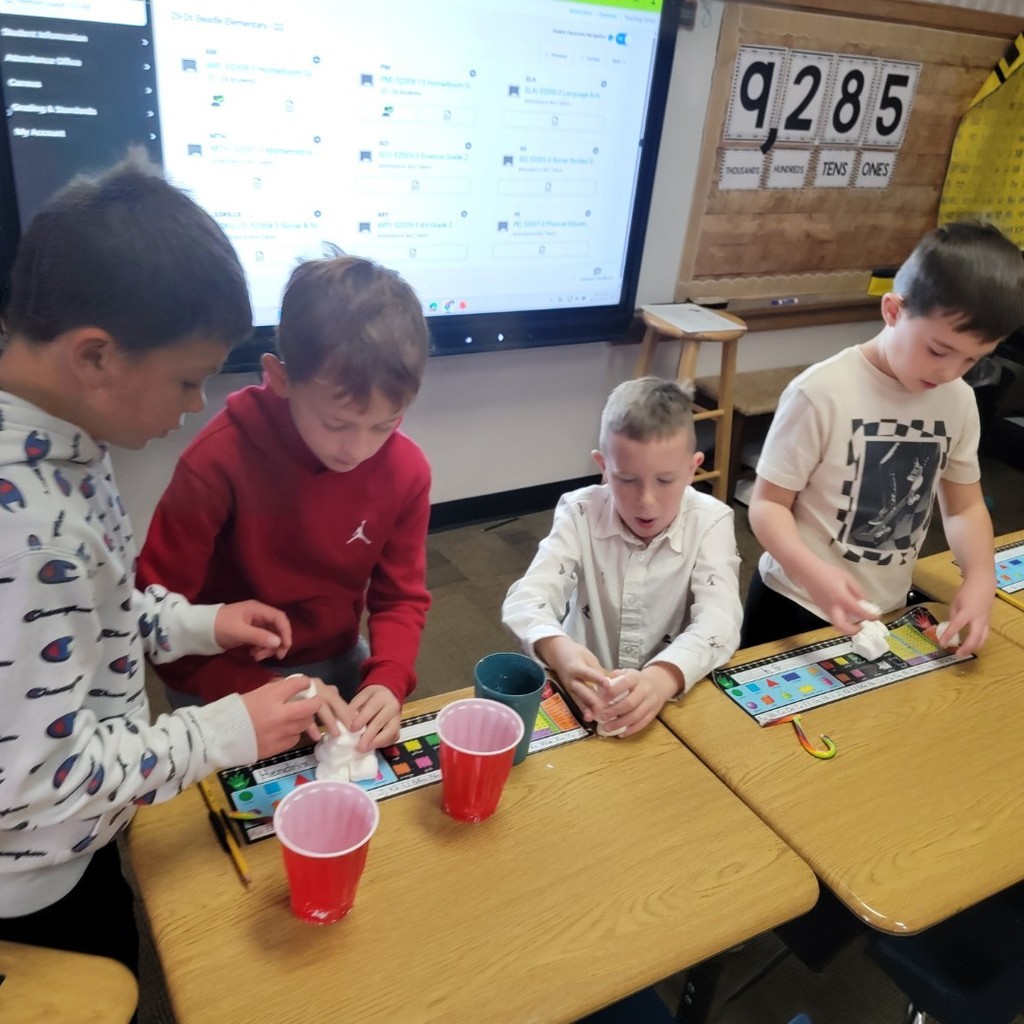 Students playing games.