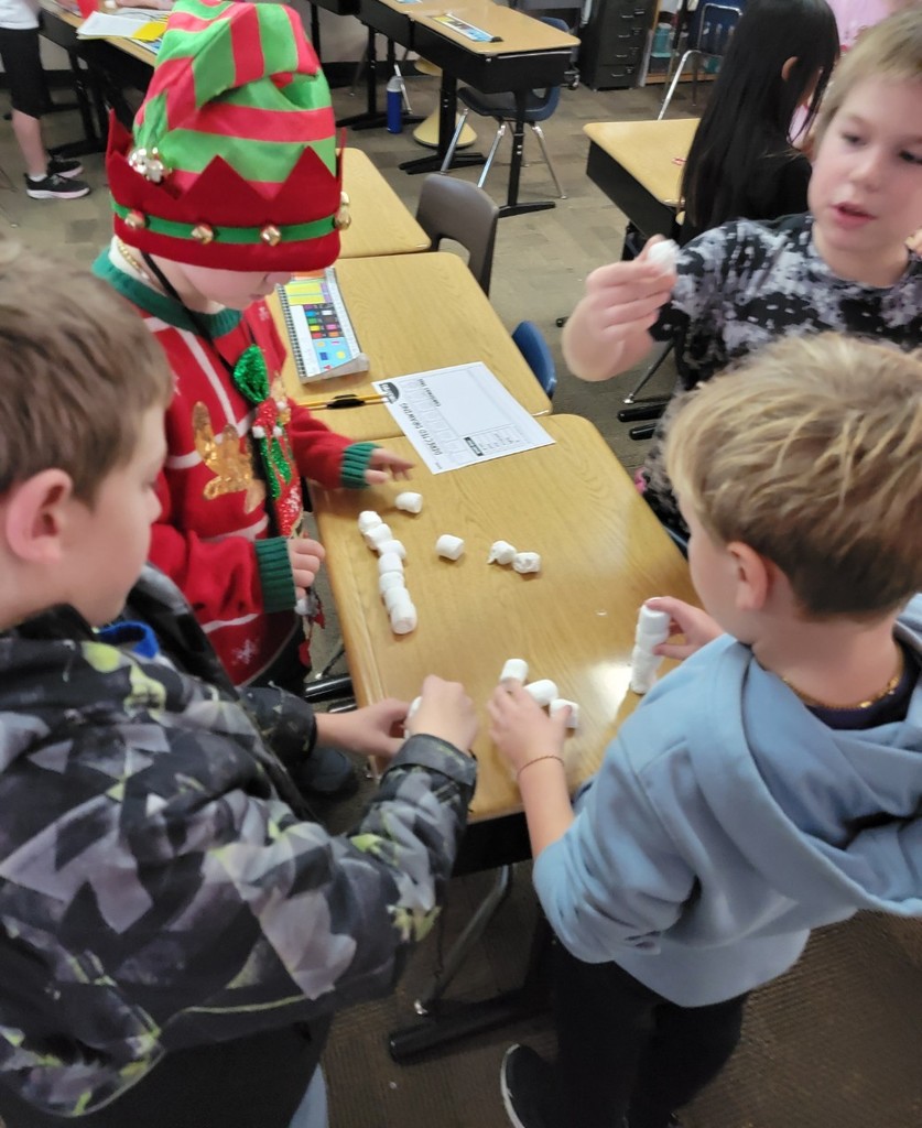 Students playing games.