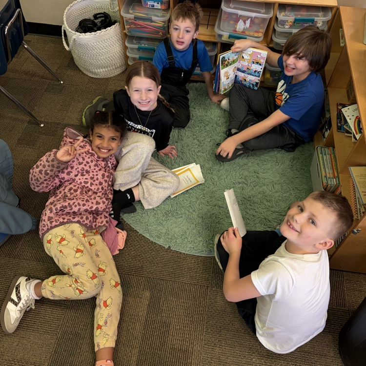  Mrs. Vlasman's Beadle 2nd graders love reading with 5th grade friends from Mrs. Kocmick's class.
