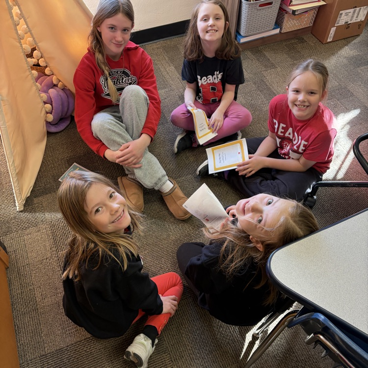  Mrs. Vlasman's Beadle 2nd graders love reading with 5th grade friends from Mrs. Kocmick's class.