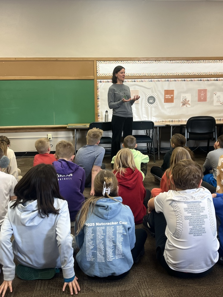 Mrs. Downs teaching 5th graders about National Forests 
