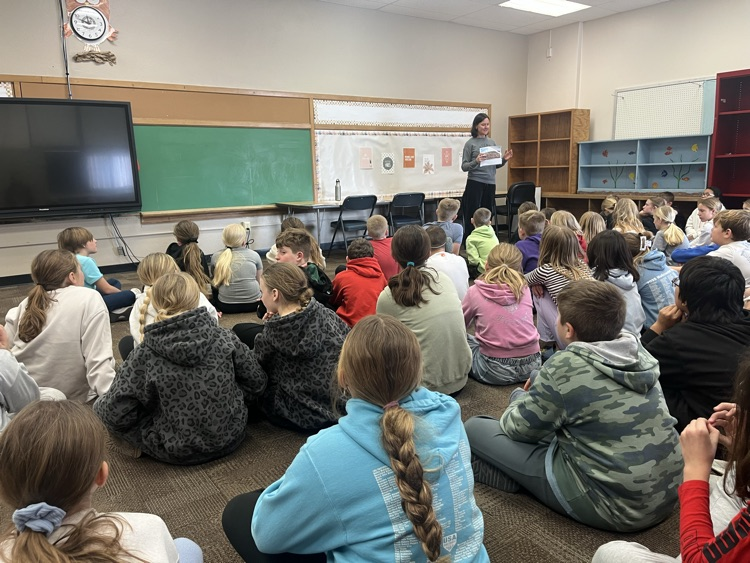 Mrs. Downs teaching 5th graders about National Forests 