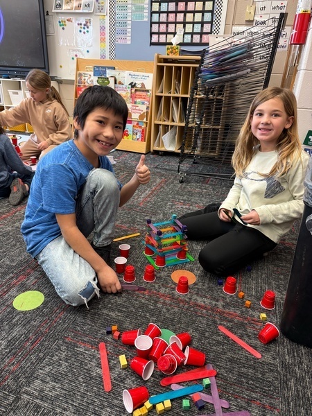 working together to build a tower