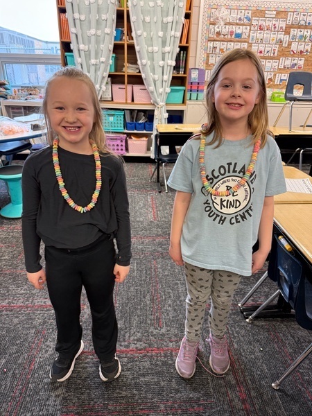 Students celebrating the 100th day