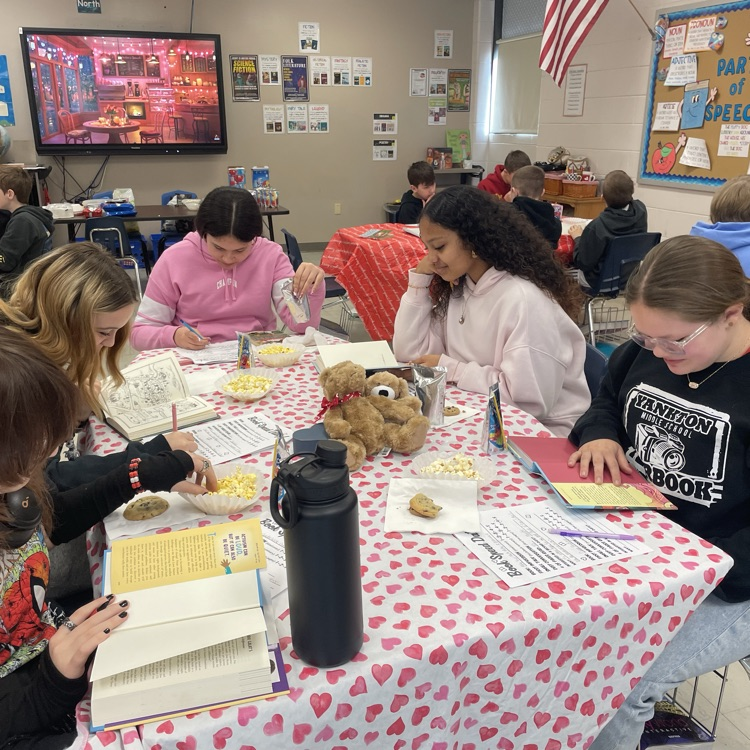 Mrs. Stanosheck’s 7th grade ELA classes “speed dating” books to find a good match!