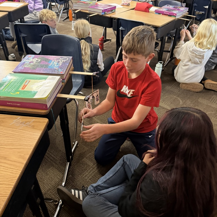 Beadle fourth graders in Mrs. Lukkes's class learned about energy and used models to explore how energy is stored and released.  