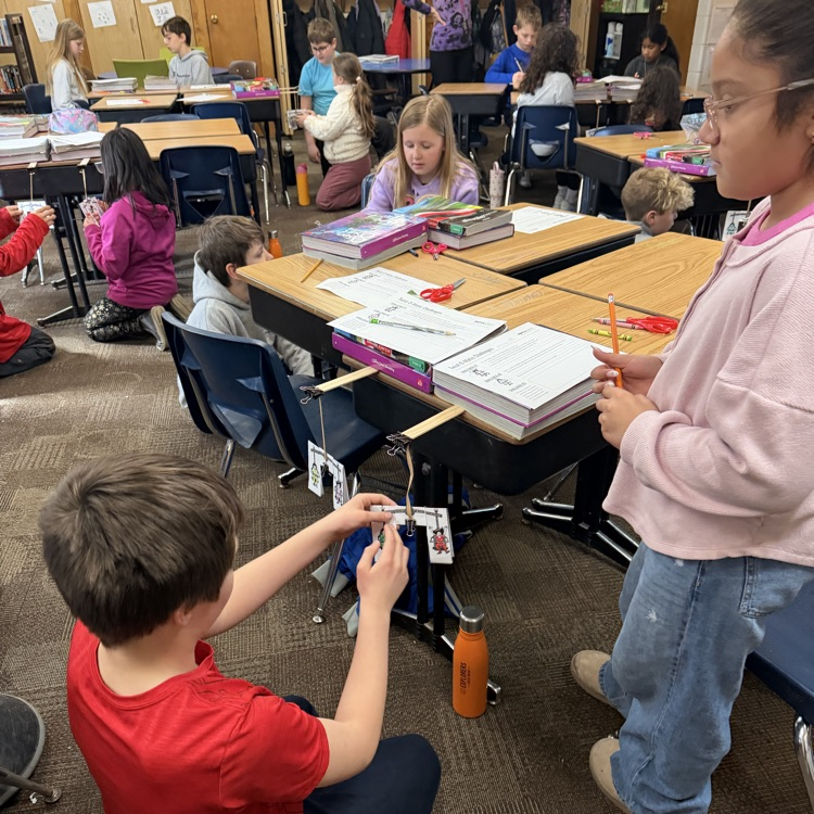 Beadle fourth graders in Mrs. Lukkes's class learned about energy and used models to explore how energy is stored and released.  