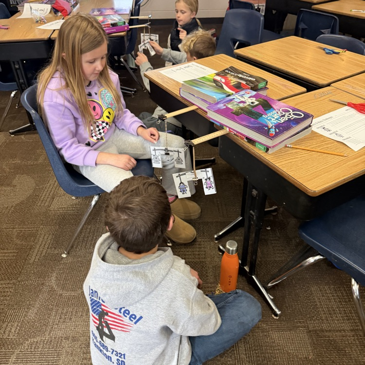Beadle fourth graders in Mrs. Lukkes's class learned about energy and used models to explore how energy is stored and released.  