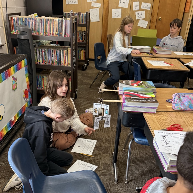Beadle fourth graders in Mrs. Lukkes's class learned about energy and used models to explore how energy is stored and released.  