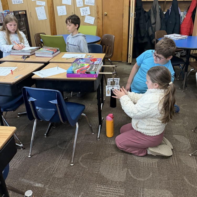 Beadle fourth graders in Mrs. Lukkes's class learned about energy and used models to explore how energy is stored and released.  